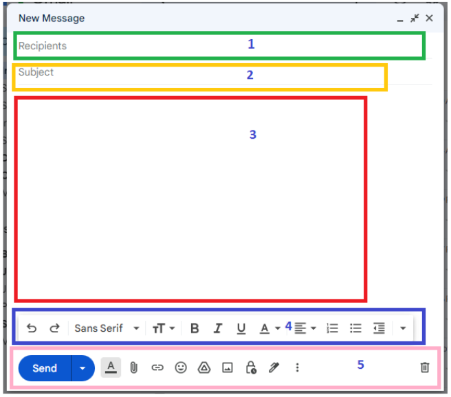 Gmail Compose Window Screenshot