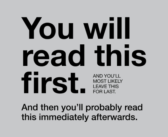 Size hierarchy in Google Slides